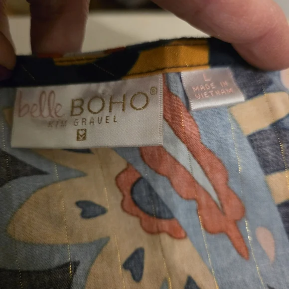 Belle Boho Colorful Paisley Women's Top - Picture 4 of 5